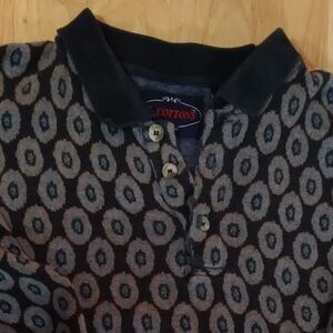 Vintage J. Cottons Circle Dots Polo Pattern Shirt